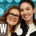 Whitney Cummings and Drew Barrymore sharing a moment during the show.